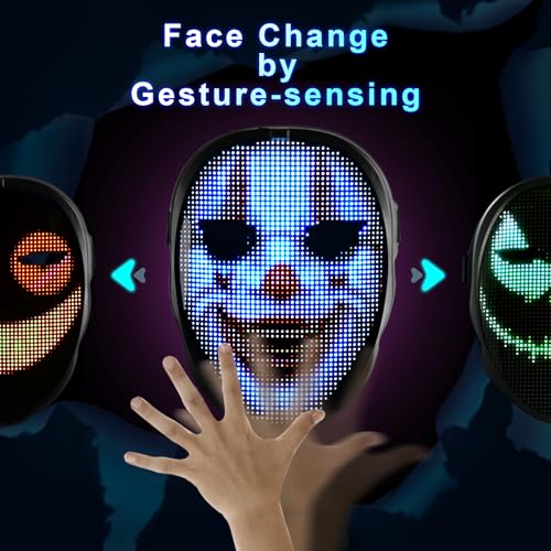 Gootus Face Transforming LED Mask with App Controlled for Kids X7335