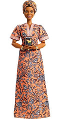 Barbie Inspiring Women Doll, Maya Angelou Wearing Dress & Accessories, Collectible with Doll Stand & Certificate of Authenticity