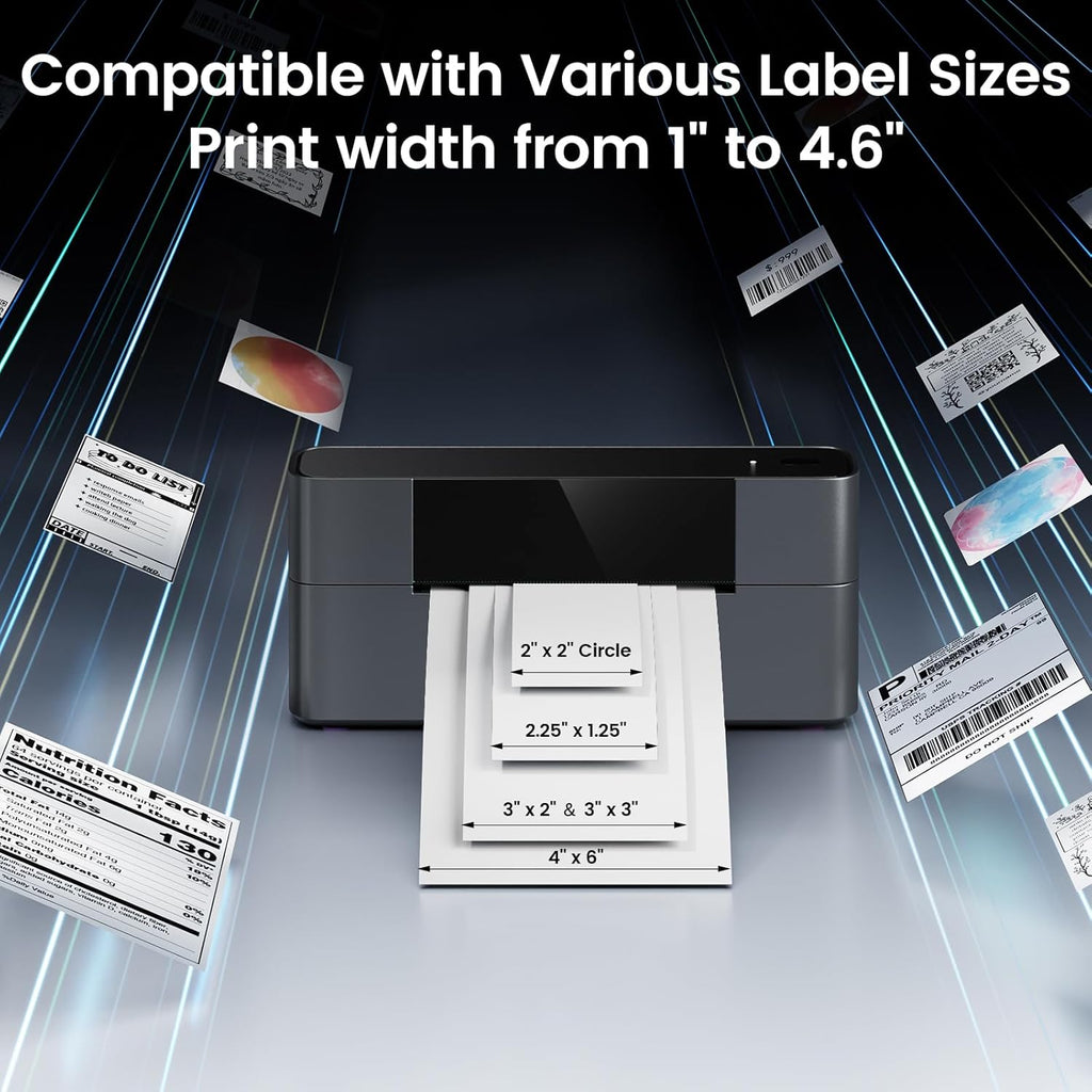 Phomemo 245-BT Bluetooth Thermal Label Printer for Shipping Packages M670
