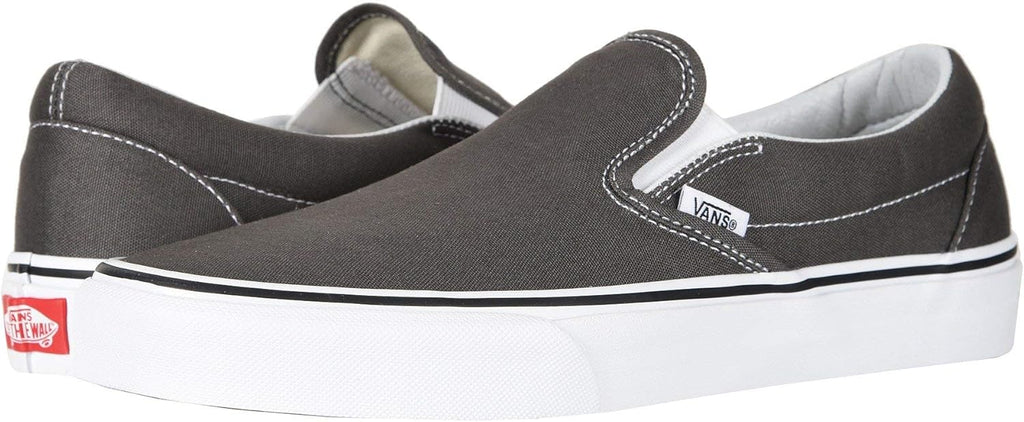 Vans Men's Classic Slip-On Core, Charcoal/White, Size 9