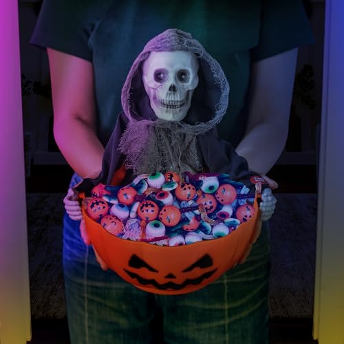 ITART Halloween Candy Bowl Grim Reaper Animated Candy Dish with Sound and Movement L164402
