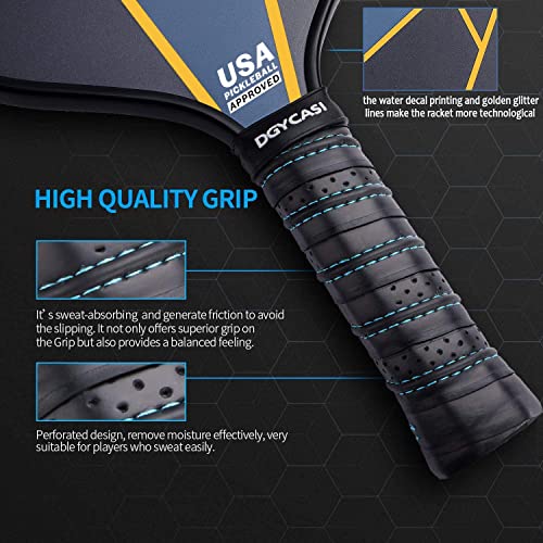 YC DGYCASI Graphite Pickleball Paddles Set of 2 with Carry Bag D555