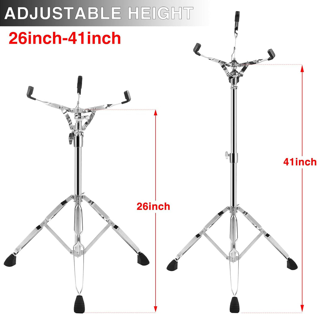 Snare Drum Stand with Drum Sticks Holder, Adjustable for 10-14 Inch Pads S78757