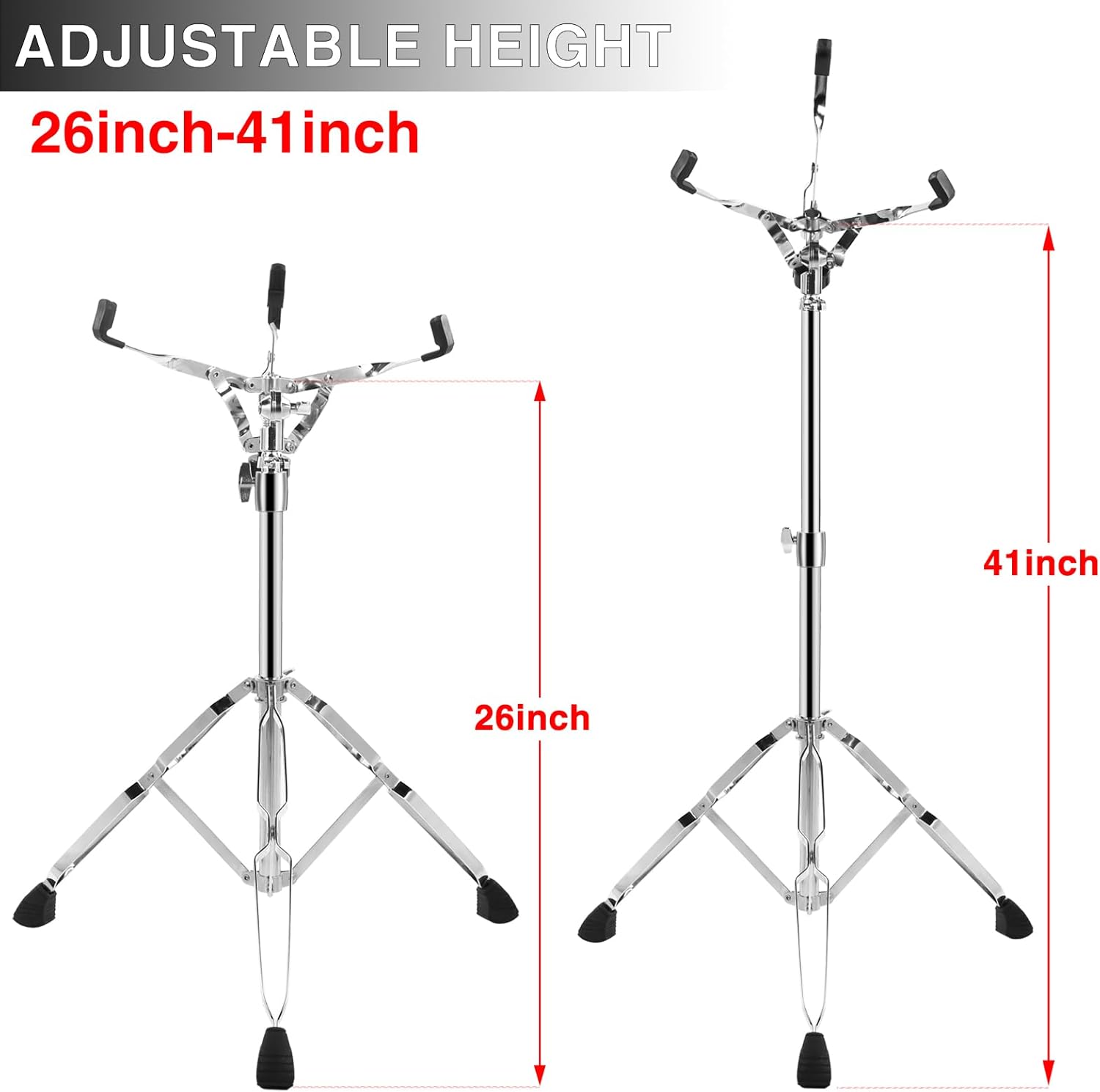Snare Drum Stand with Drum Sticks Holder, Adjustable for 10-14 Inch Pads S78757