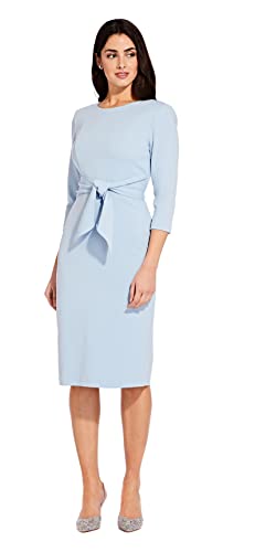 Adrianna Papell Women's Bow Sheath Dress with Three Quarter Sleeves