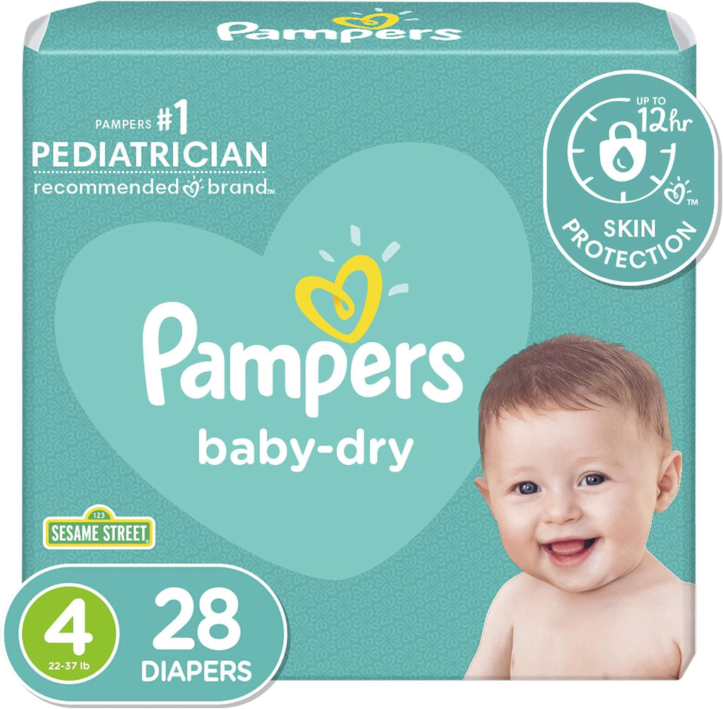 Pampers Cruisers Baby Dry Diapers, Size 4, 28 Count