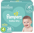 Pampers Cruisers Baby Dry Diapers, Size 4, 28 Count