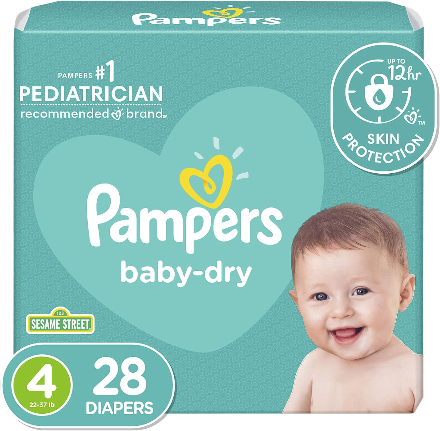 Pampers Cruisers Baby Dry Diapers, Size 4, 28 Count