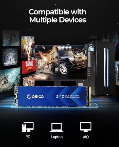 ORICO 1TB M.2 NVMe SSD with Heatsink PCIe Gen3x4 Internal Solid State Drive Q628