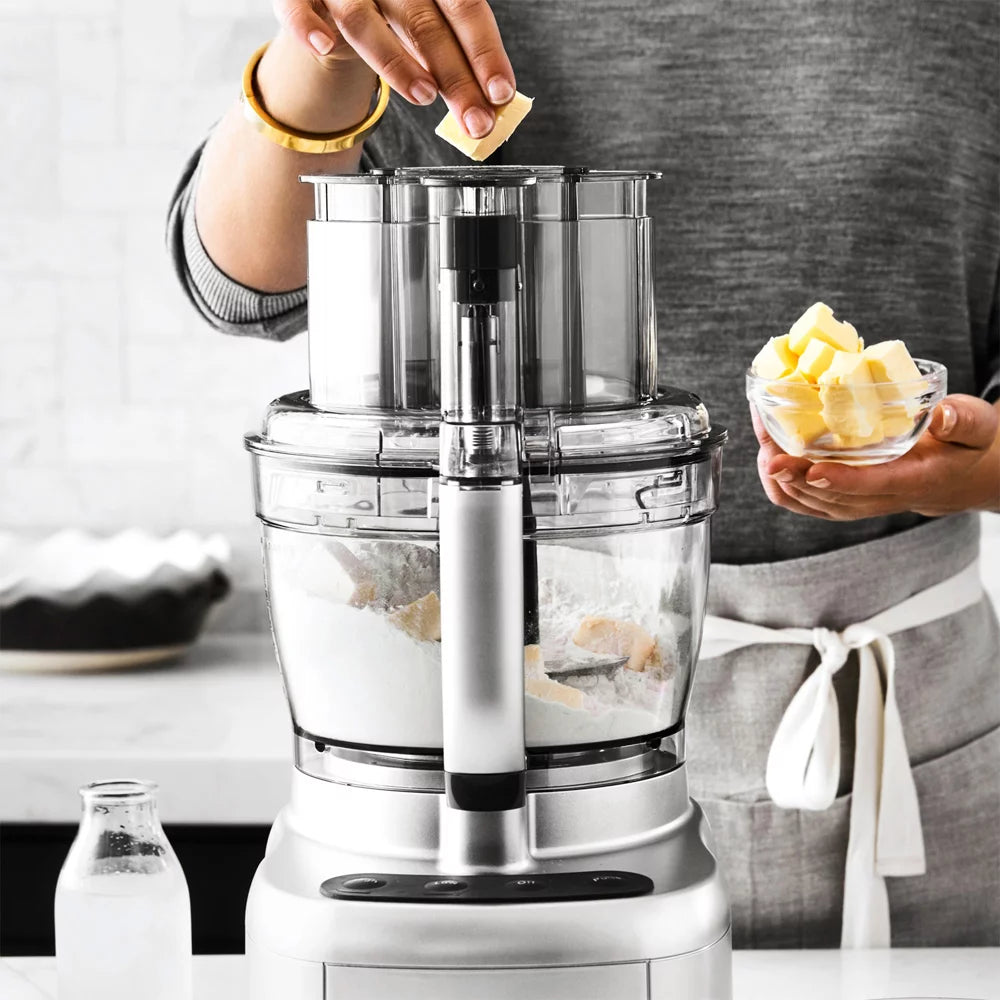 Cuisinart FP-1300SVWS Elemental 13-Cup Food Processor with Spiralizer, Dicer, Cutlery Set, Timer and Oven Mitts N126106