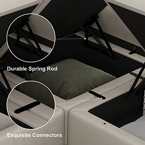 Belffin Oversized Modular Sectional Sofa with Double Chaises and Storage F17277