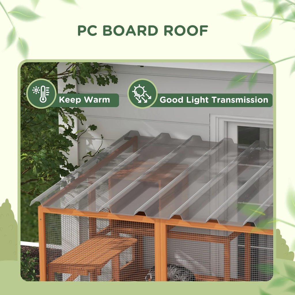PawHut Catio Window Box Outdoor Cat Enclosure with Scratching Post W28748