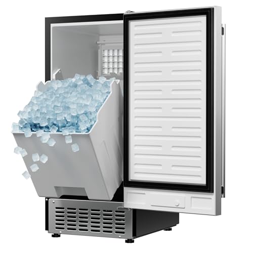Coolski 80Lbs/Day Commercial Under Counter Ice Maker Machine, Stainless Steel O25306
