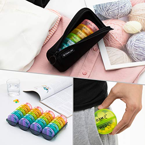 Yaklim Monthly Pill Organizer 2 Times A Day XL 28 Day Pill Box C181