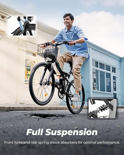 isinwheel M40 Folding Electric Bike for Adults, 500W, 26" Y882