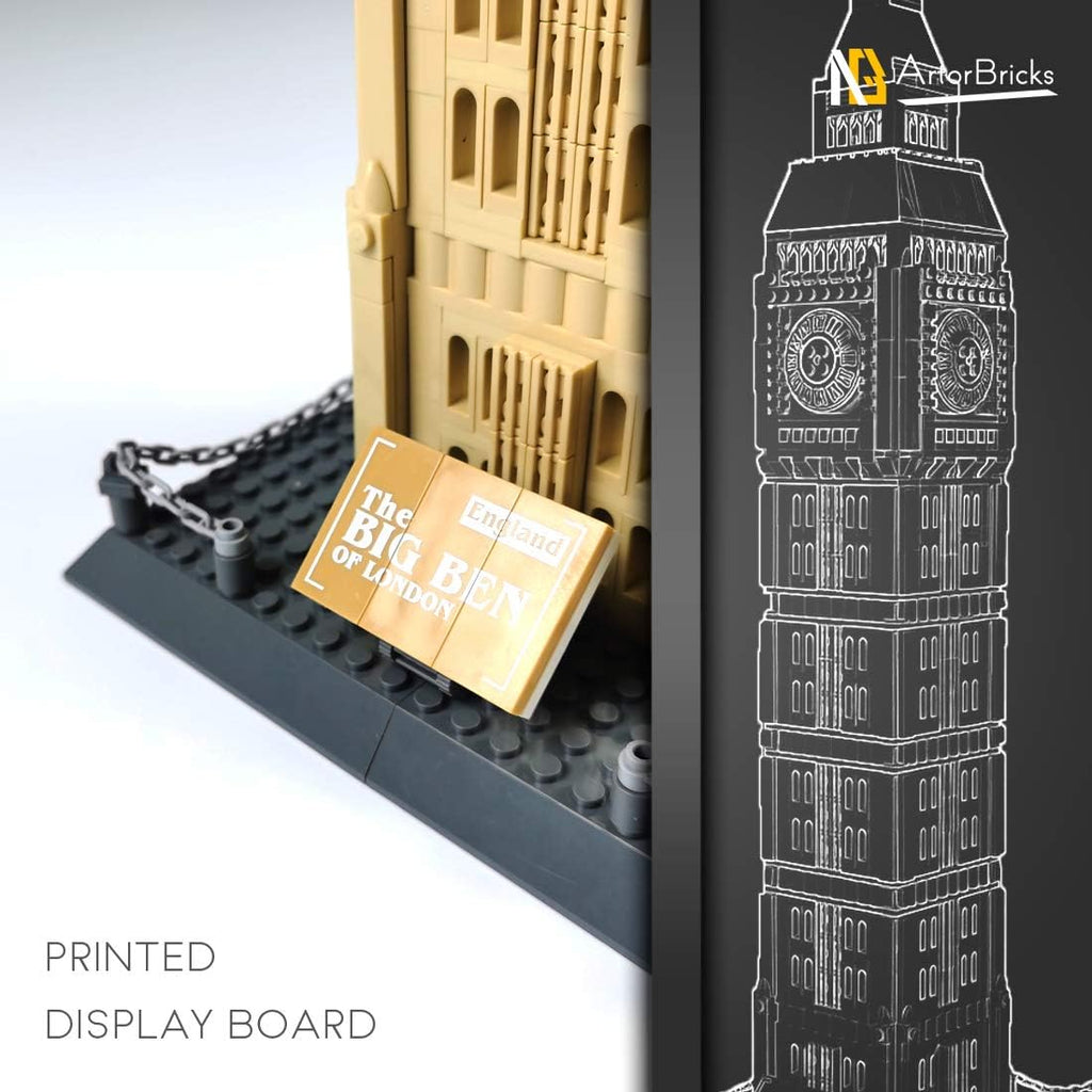ArtorBricks Architectural Big Ben Building Set Model Kit for Teens and Adults L466954