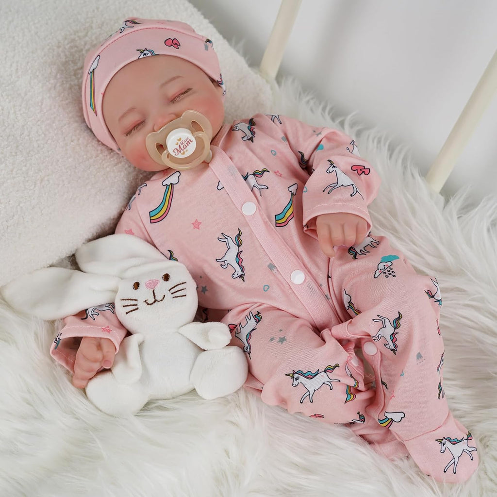 BABESIDE Lifelike Reborn Baby Doll Fay - 17 Inch Soft Realistic Newborn Doll with Gift Box S9231