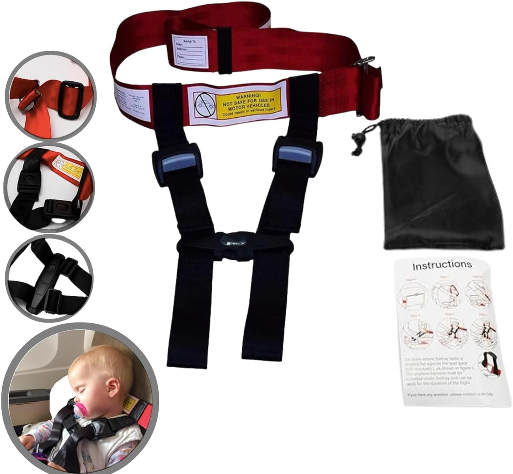 Zoey & Gavin & Co. Airplane Safety Harness for Kids - Toddler Travel Restraint - The Safety Restraint System to Protect Your Child - Airplane Seat Belt Accessories for Child Travel
