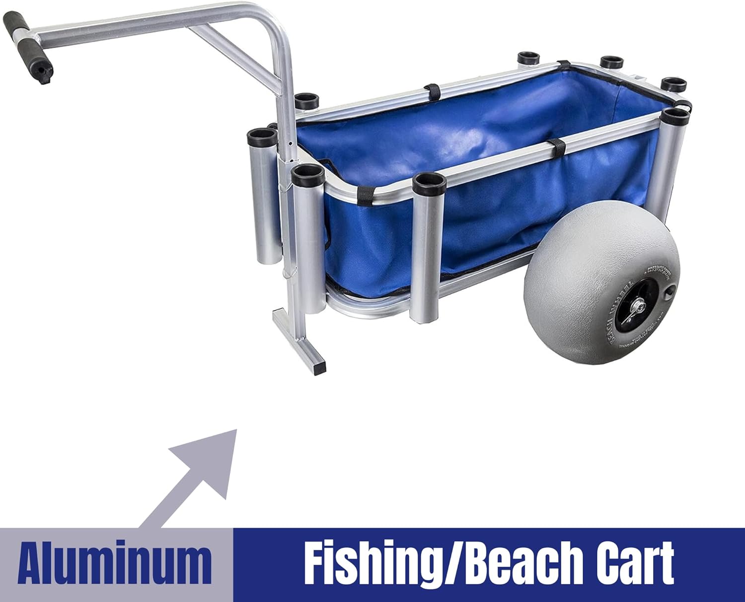 Outdoor Heavy Duty Aluminum Fishing Cart with Large Wheels C4363