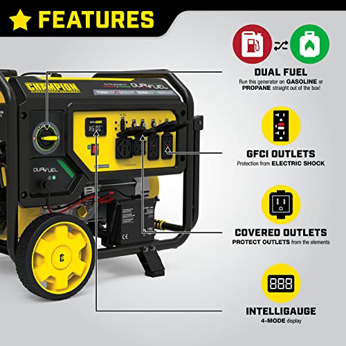 Champion Power Equipment 15,000-Watt MKE Series Portable Generator with Electric Start and CO Shield L2029
