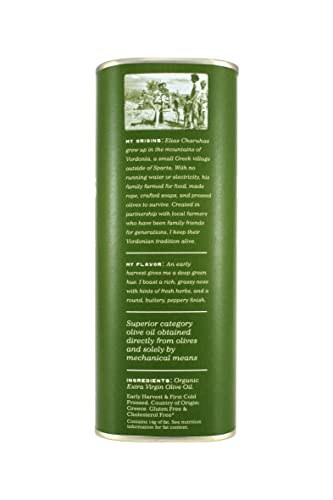 Ancient Foods Keros Greek Organic Extra Virgin Olive Oil Cold Pressed 33.8oz D8264