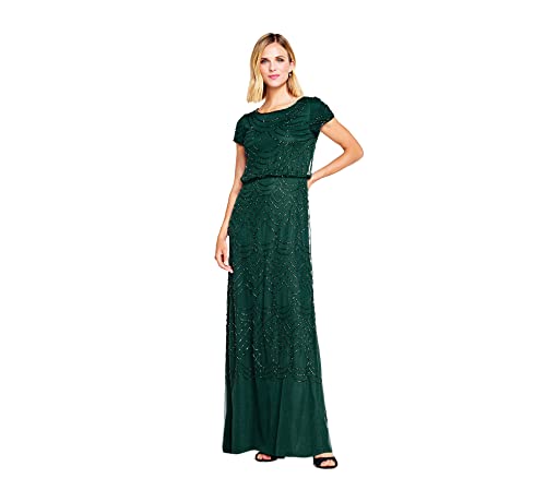 Adrianna Papell Women's Short Sleeve Beaded Gown O926409