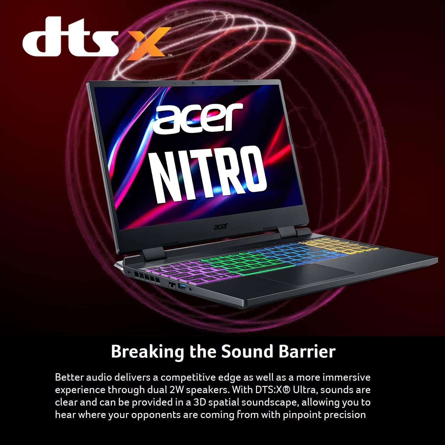 Acer Nitro 5 AN515-58 15.6" Gaming Notebook, Full HD, Intel Core i7-12650H, 16GB RAM, 512GB SSD P4949