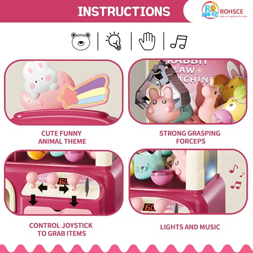 Claw Machine for Kids with Music Lights, USB Rechargeable, Ages 4-12 X2020