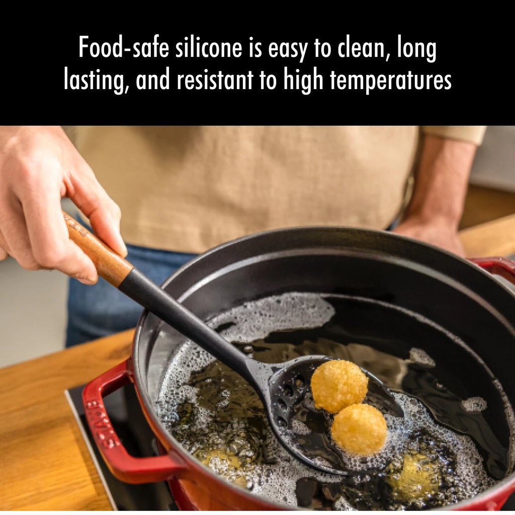 Staub Silicone with Wood Handle Skimming Ladle W8018
