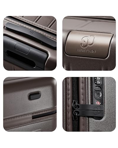 Carry on Luggage 20 Inch Hardside with Front Compartment, TSA Lock J711