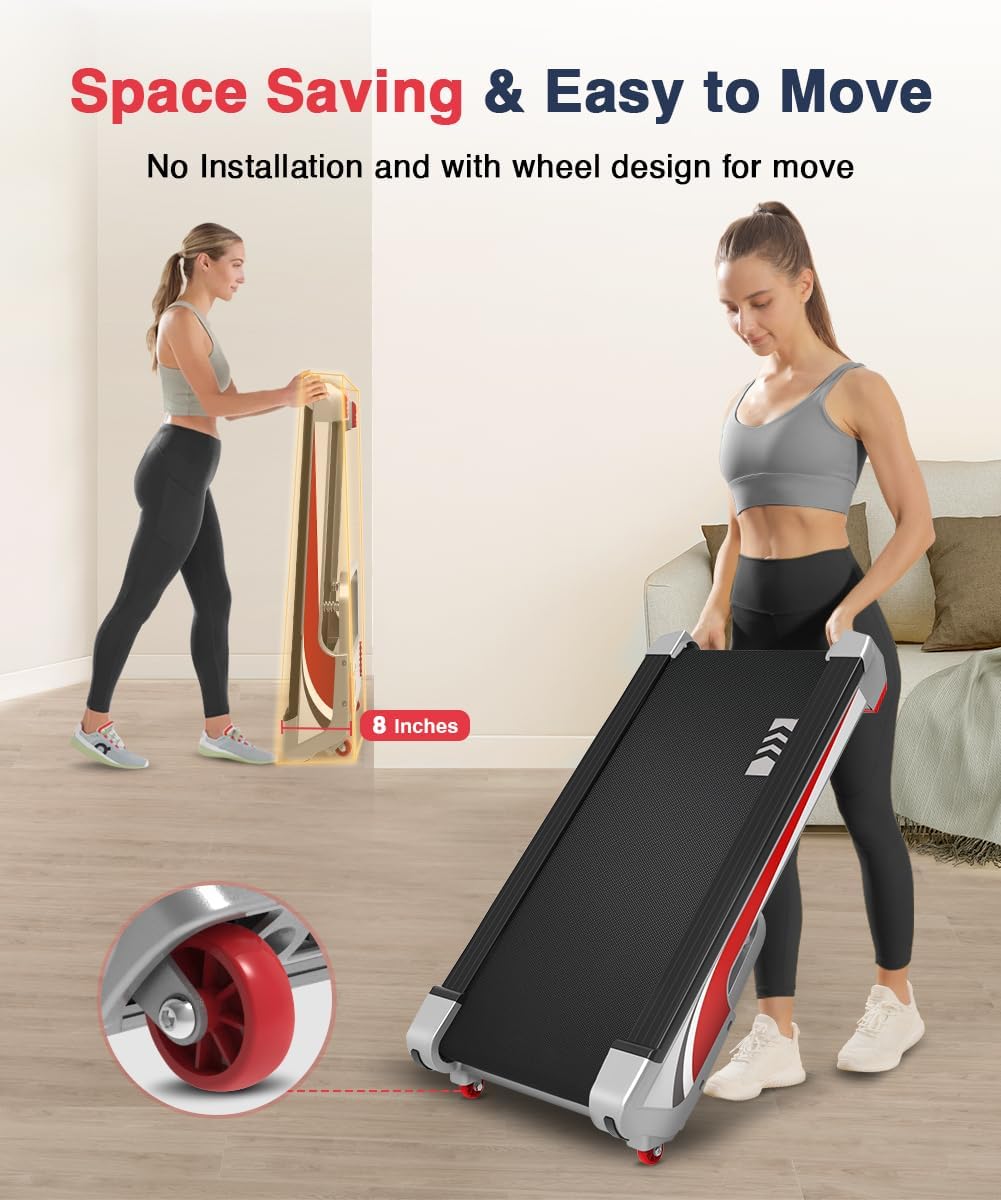 Redliro Walking Pad Treadmill with 6% Incline, 350+ lb Capacity X391818