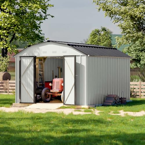Patiowell 3 x 3 FT Outdoor Storage Shed with Sloping Roof, Grey F27529