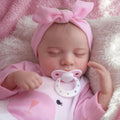 JIZHI Lifelike Reborn Baby Dolls - 17-Inch Soft Cloth Body Realistic-Newborn Baby Dolls Sleeping Baby Girl Real Life Baby Dolls with Toy Accessories Gift Set for Kids Age 3+