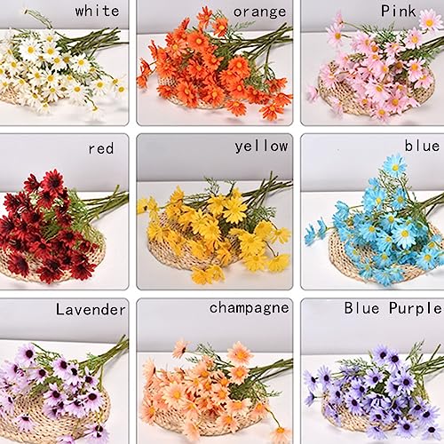 Artificial Silk Daisy Flowers UV Resistant Outdoor Decor (Orange) X7447