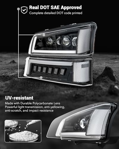 Z-OFFROAD LED Headlights Assembly with DRL for 2003-2006 Chevy Silverado Avalanche Y434052
