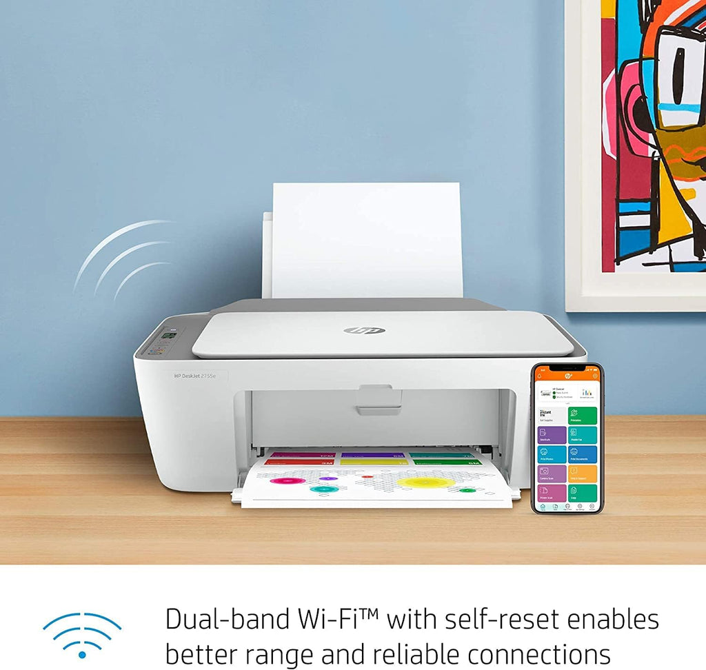 HP DeskJet 2755e Wireless All-in-One Printer (Renewed) N838