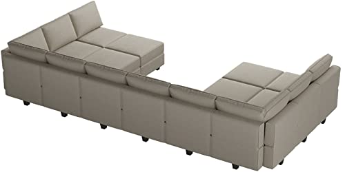 Belffin Oversized Modular Sectional Sofa with Double Chaises and Storage F17277