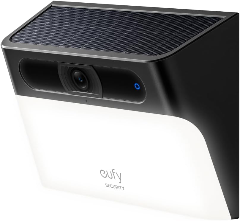 eufy Security Solar Wall Light Cam S120,Solar Security Camera,Wireless Outdoor Camera,2K Camera, Forever Power,Motion Activated Light,AI Detection,IP65 Waterproof,Spotlight,No Monthly Fee (Renewed）