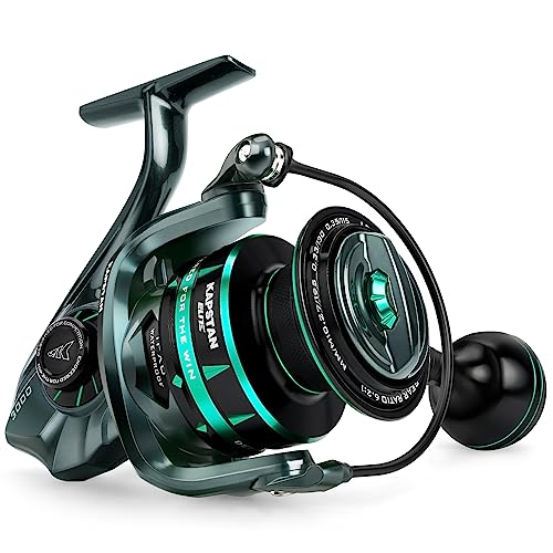 KastKing Kapstan Elite HS Saltwater Spinning Reel - IPX6 100% Waterproof – Up to 55LBs Max Drag Big Game Fishing Reel - 6.2:1 High Speed - CNC Aluminum Body, 6+1+3 Corrosion-Resistance Bearing System