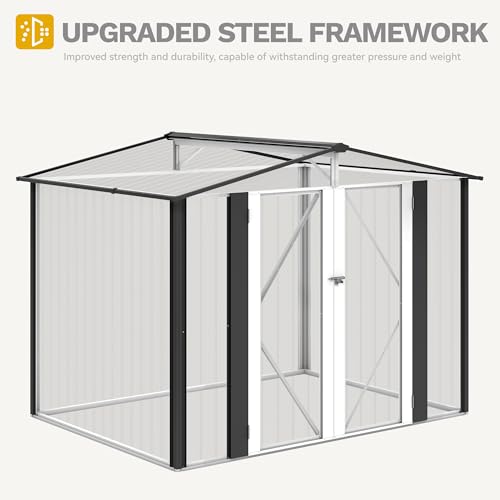 DWVO 6x4ft Metal Storage Shed for Outdoors, Dark Gray T6985