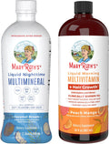 MaryRuth’s Nighttime Multimineral (Coconut) & Multivitamin Liquid + Hair Growth (Peach Mango) | Clean Label Project Verified® | for Sleep & Beauty| NO Melatonin | Sugar-Free, Vegan, Gluten-Free