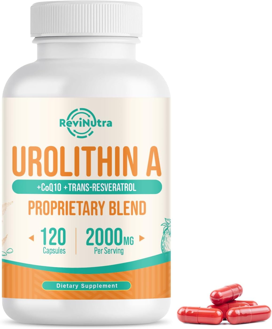Urolithin A Supplement 2000MG, 120 Capsules, 30 Day Supply