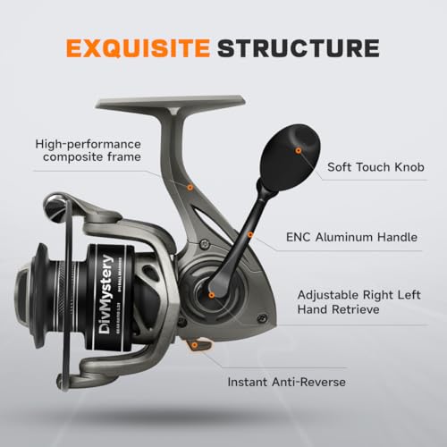 Taupe Spinning Reel, Freshwater Fishing, 9+1 Bearings, 22lbs Drag S637