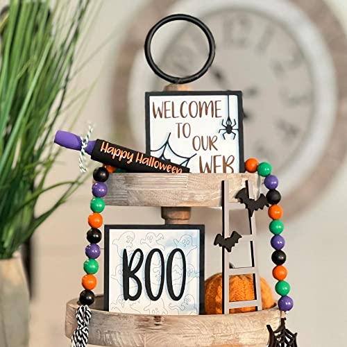 Halloween Themed Tiered Tray Decor Set, 7 Pcs I182135