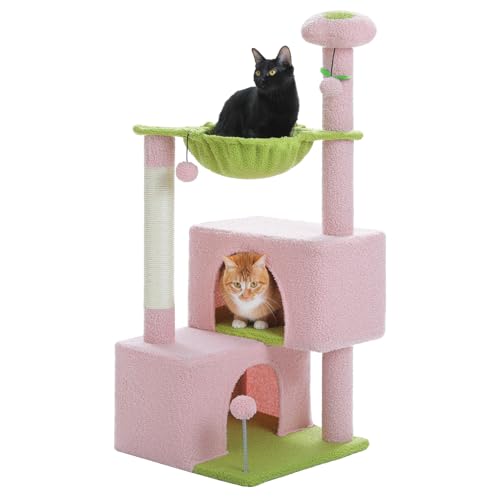 45-Inch Cat Tree with 2 Condos, Scratching Posts and Hammock F616