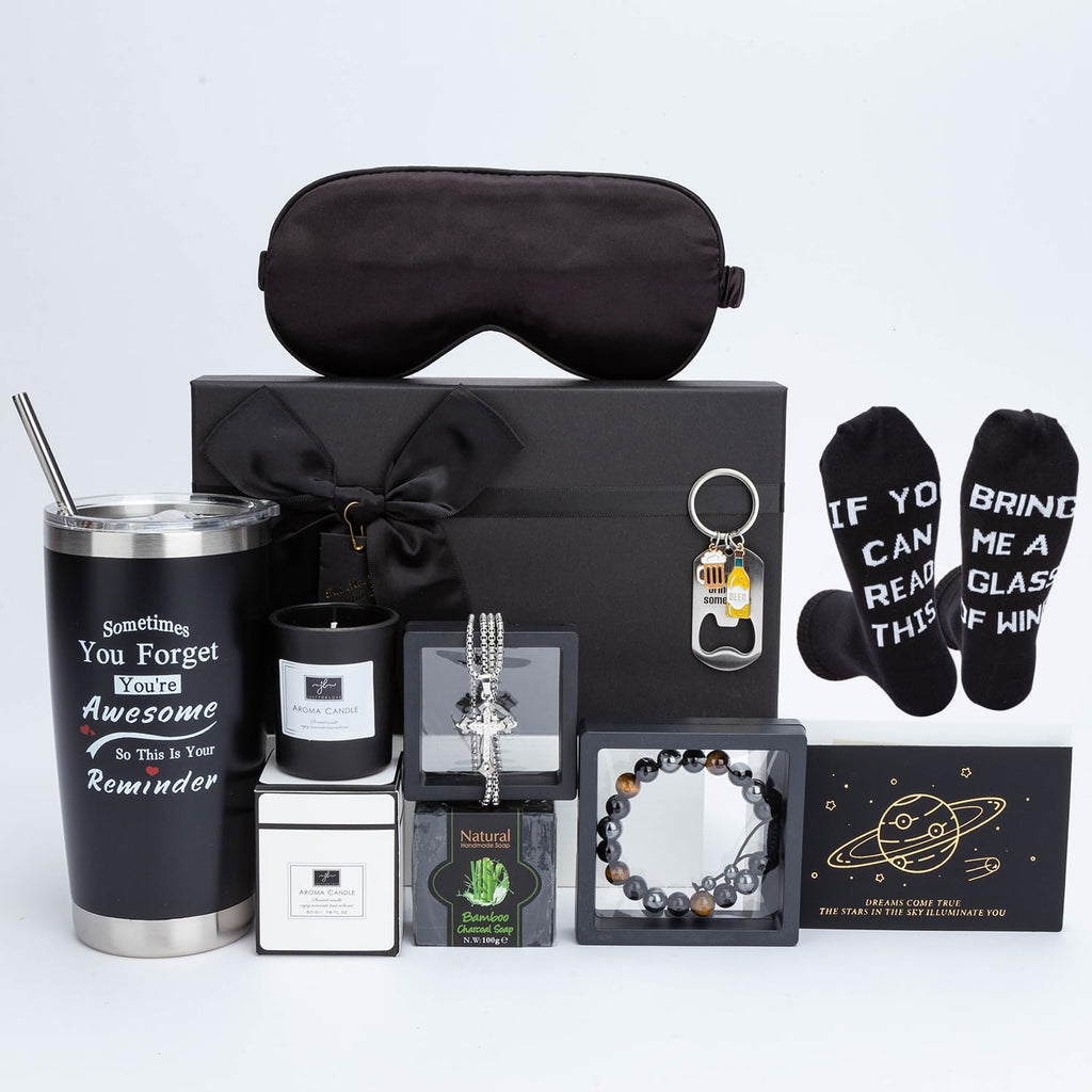 Birthday Gifts for Men Premium Gifts Baskets for Him Gifts Basket Ideas Set Thank You Gifts Man Retirement Gifts Father Birthday Presents for Dad Husband Boyfriend Box Christmas Gifts Baskets