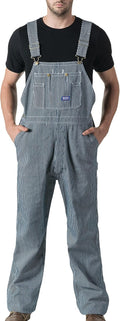 Walls mens Big Smith Hickory Stripe Bib overalls and coveralls workwear apparel, Hickory Stripe, 40W x 30L US