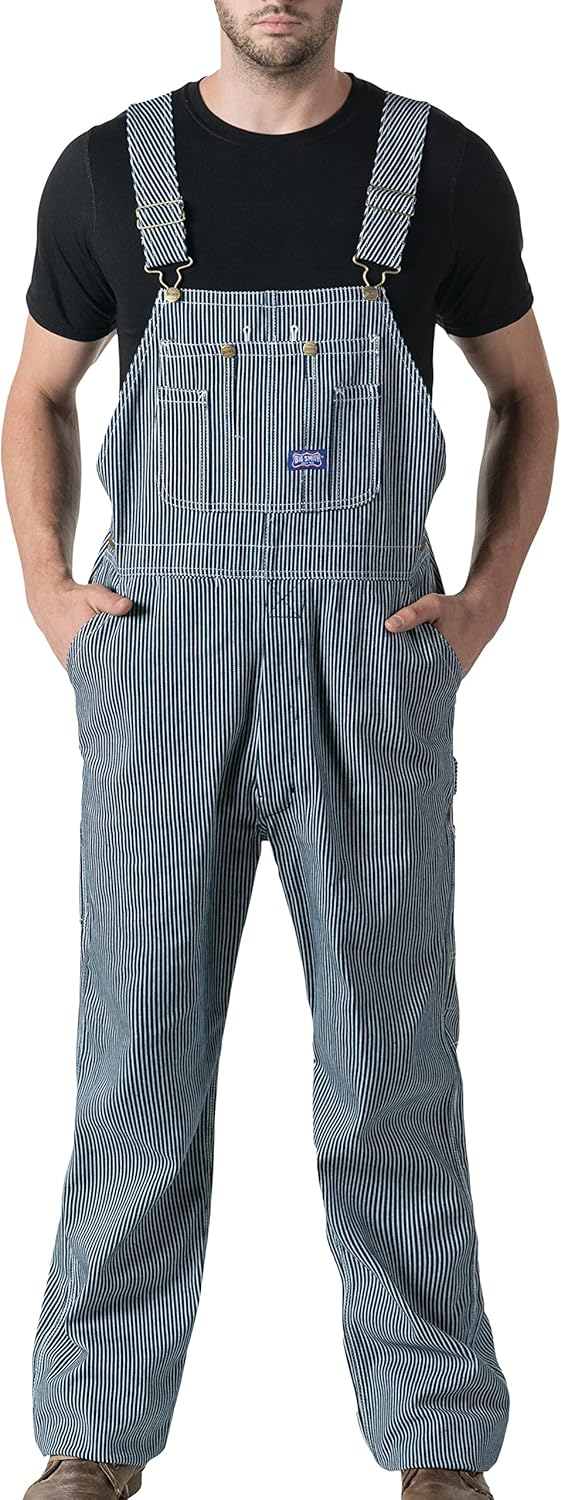 Walls mens Big Smith Hickory Stripe Bib overalls and coveralls workwear apparel, Hickory Stripe, 40W x 30L US