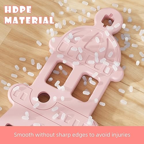 67i Toddler Swing and Slide Set 5 in 1 Indoor Playset with Basketball Frame (Pink) J1947