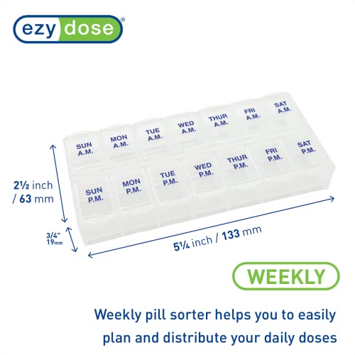 Ezy Dose Weekly AM/PM Pill Organizer, Medium Compartments G494543